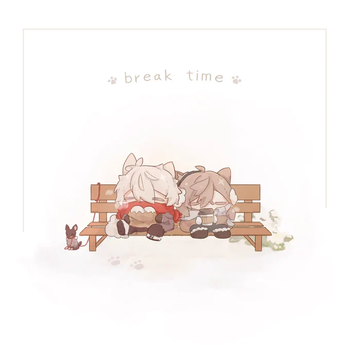 break time #KuzuArt #かな絵 #くろのあとりえ