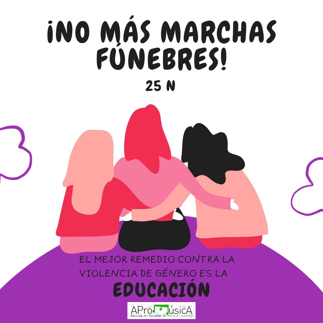 AProMusicA_AND's tweet photo. El mejor remedio contra la violencia de género es la educación  💜🎶

#niunamás
#NoMásViolenciaDeGénero
#díacontralaviolenciadegénero 
#25N https://t.co/M09R8NQDjn