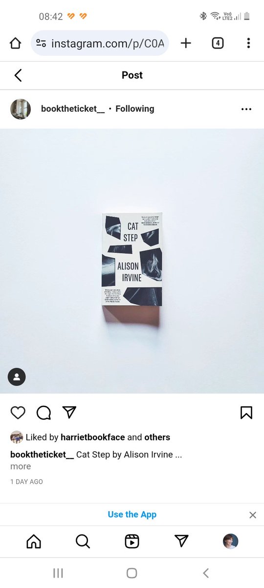 AlisonMIrvine's tweet photo. I don't get so many reviews of Cat Step these days so thought I'd share this rather nice one I found on Insta. Thanks to #booktheticket_ @DeadInkBooks #catstep
https://t.co/gAlIpYEMTJ https://t.co/kGUMA7S5nW