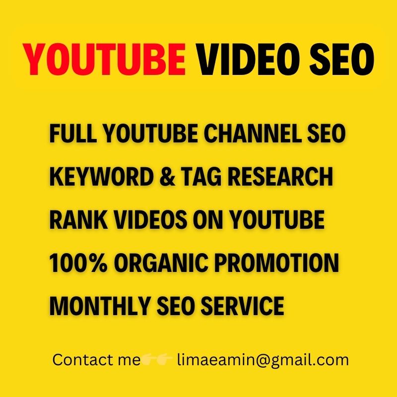 ✅ Do you need YouTube Video SEO expert?
✔Title optimization.
✔Description optimization.
✔Keyword research.
✔Hashtag &amp; Metatag research.
✔Find to search ranking tags.
👉🏾👉🏾Contact. limaeamin@gmail.com
#youtubeseo #youtubepromotion #youtubemarketing #youtubevideoseo #YouTuber