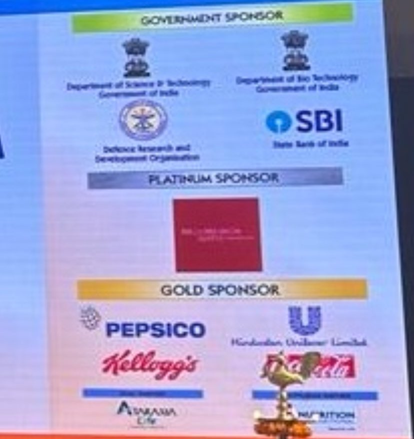 Terrible news. @PepsiIndia @CocaColaCo @Unilever @KelloggsUS Sponsor the Annual Conference of Nutrition Society of India . What a shame and conflicts of interest! @ICMRNIN @ICMRDELHI @mygovindia @TimothyWSchwab please note Gates Foundation. @RemaNagarajan @chetanecostani