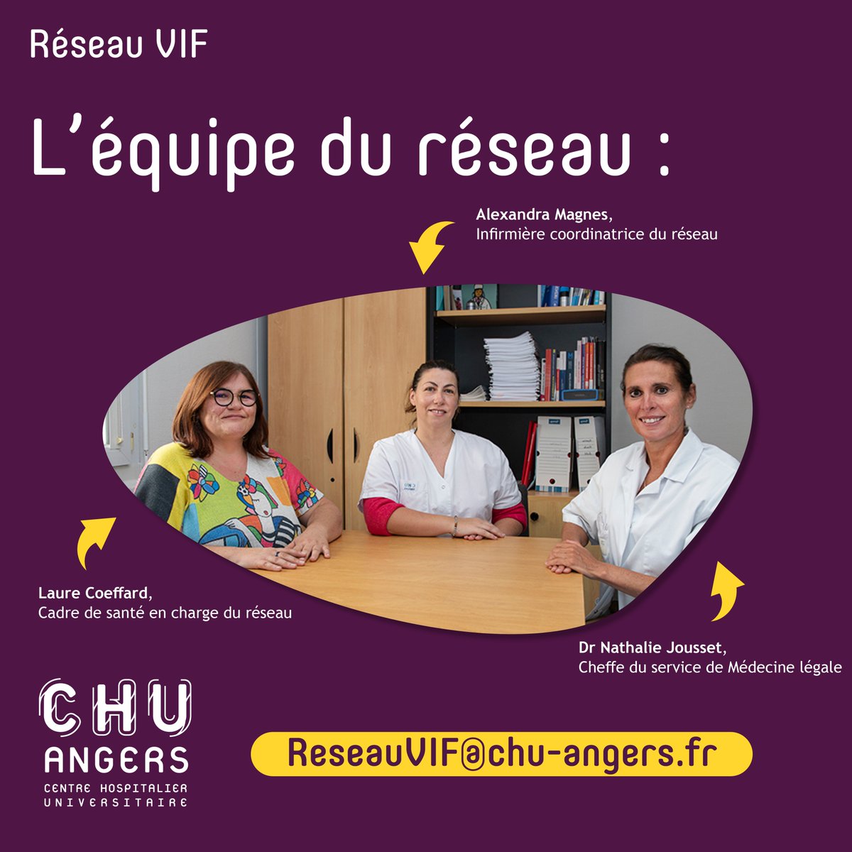 chu_angers's tweet photo. Journée de lutte contre les violences faites aux femmes
#25Novembre 

Le #CHUAngers et ses partenaires, engagés dans la lutte contre les #violencesconjugales et plus largement, contre les #violencesintrafamiliales.
↪ présentation du réseau VIF

➕d'info : https://t.co/vEST8LRaDg https://t.co/5dCfH9CmP5