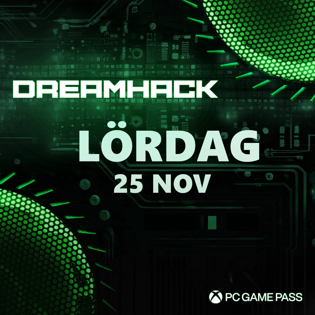 Nu börjar dag 2 av Expo på @DreamHack ❄️ Saker du kan göra i vårt bås ( 23 ): 📸 Ta en bild med Vasco & Power armor 💅 Nailed it ✂️ Finish this fade 🏆 Tävlingar 💻Spela på PC Game Pass 🎮 Power Your Dreams #PCGamePass #DreamHackGamePass