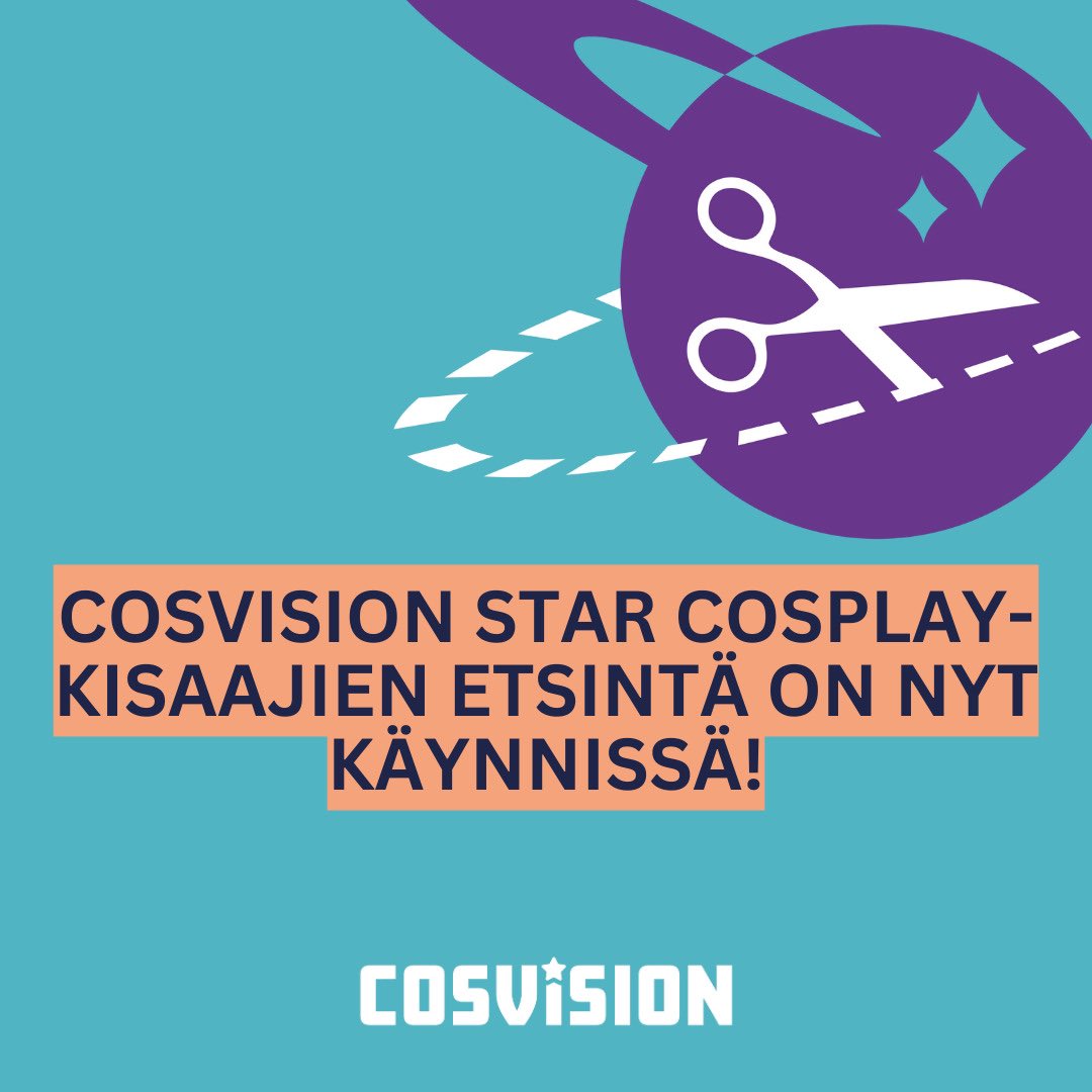 Cosvision's tweet photo. Kuulevatko Cosplayn nousevat tähdet? 🌟 Cosvision cosplayassistentit etsivät kävijöiden joukosta Cosvision Star Cosplay-kisaajia kello 12:30 asti! ✨ https://t.co/FAVwVxCS4C