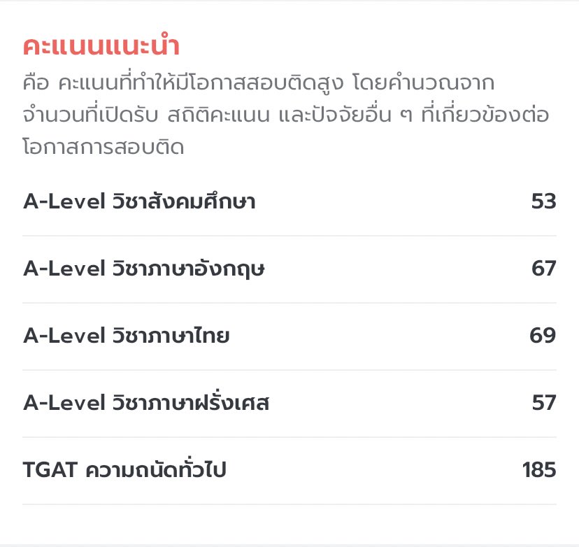 kiyomoew's tweet photo. เห้ย เพิ่งรู้ว่า tcaster มีแนะนำคะแนนที่ควรทำได้แบบนี้ด้วยอ่ะ เฟี้ยวมาก เก็บคำนวณคะแนนที่ควรทำได้ง่ายไปอีก 🤩✨ https://t.co/0PXCXS89iV