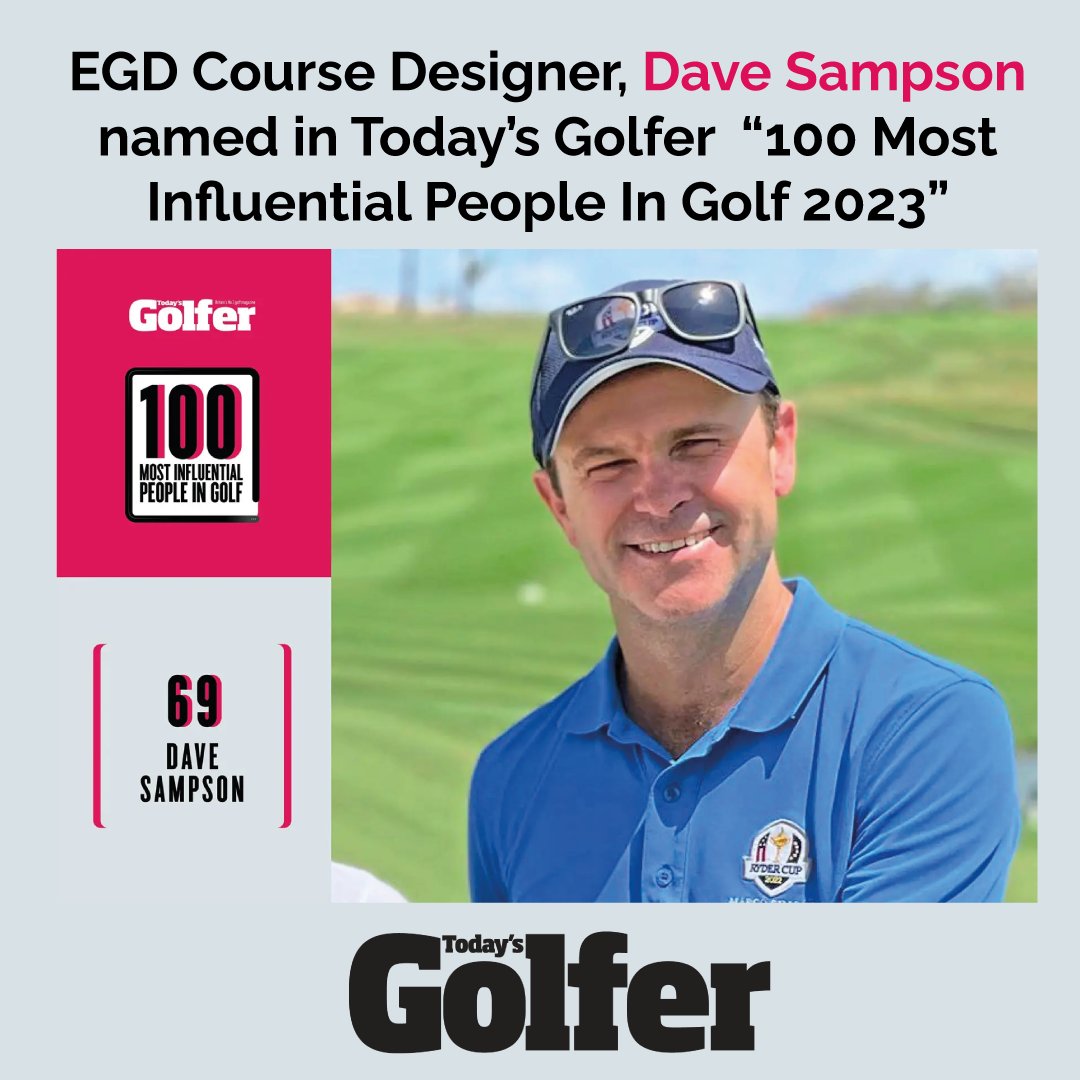 69 DAVE SAMPSON - Ryder Cup course creator. Dave has worked on many courses for European Golf Design but he rose to prominence in September when the Ryder Cup visited his creation, Marco Simone. Read more todays-golfer.com/features/playe…