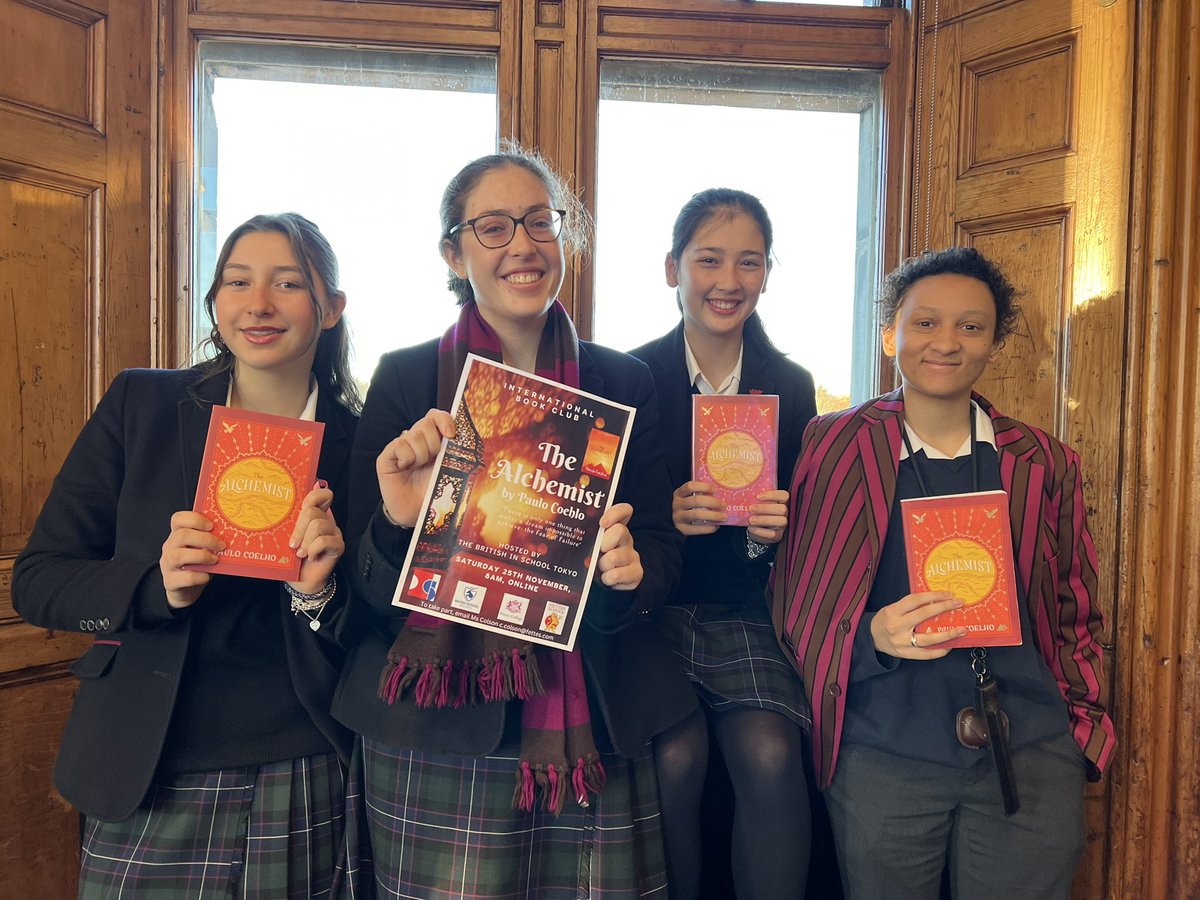FettesLibrary's tweet photo. Some of our L6th participated in Books Unwrapped, an online international book club, hosted today by the British School of Tokyo! A very in depth discussion of The Alchemist by Paulo Coelho, well done everyone! 📚 📕 📖 @Fettes_College https://t.co/MMLBEKWDPy