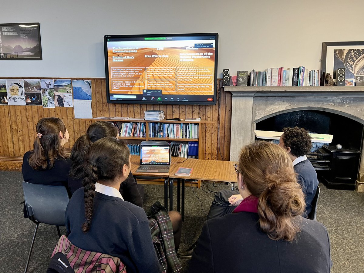 FettesLibrary's tweet photo. Some of our L6th participated in Books Unwrapped, an online international book club, hosted today by the British School of Tokyo! A very in depth discussion of The Alchemist by Paulo Coelho, well done everyone! 📚 📕 📖 @Fettes_College https://t.co/MMLBEKWDPy