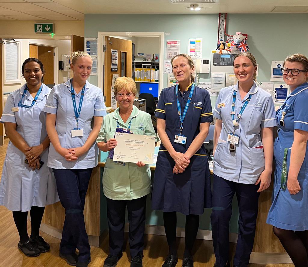 🎉💎 Nursing Assistant of the Year - our Marian! 💎🎉 Maz was nominated for adapting so well to the changes in patient cohort, smashing her band 3 training despite saying she was ‘too old’ and being so supportive to her colleagues- and she won!! We’re so lucky to have you Maz 💫