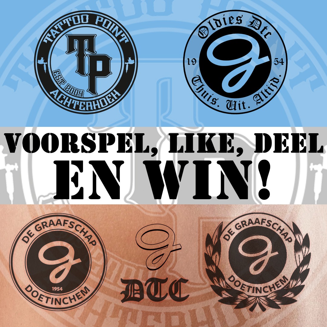 OldiesDTC1's tweet photo. 𝗩𝗼𝗼𝗿𝘀𝗽𝗲𝗹, 𝗟𝗶𝗸𝗲, 𝗗𝗲𝗲𝗹 𝗲𝗻 𝗪𝗶𝗻!

Win een De Graafschap tattoo naar keuze (zie affiche) aangeboden door #TattooPointAchterhoek! 💪🏻

Hoe winnen?

- Deel dit bericht;
- Like (❤) dit bericht;
- Plaats jouw voorspelling voor #GRAdor onder dit bericht. 👇🏻

#OldiesDTC https://t.co/kUnlqdUpCD