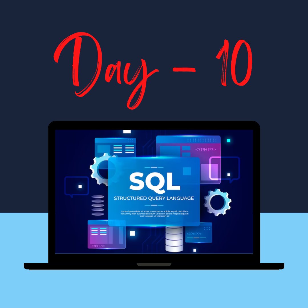 dataanalytics07's tweet image. Day-10

Get started with SQL today – it&apos;s easier than you think!

#SQL #database #data #programming #code #developer #webdev #datavisualization #datascience #bigdata #dataanalytics #businessintelligence #machinelearning #artificialintelligence #tech
#codinglife #learnprogramming