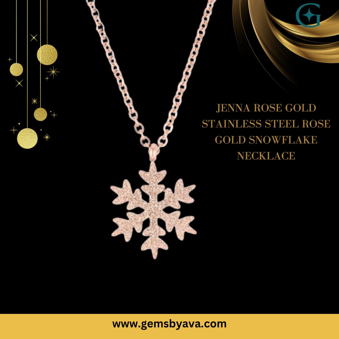 🌟 Embrace the winter wonder with our Jenna Rose Gold Snowflake Necklace! ❄️ Get yours now and let your style sparkle! 
.
.
Shop Now: gemsbyava.com/collections/ch…
.
.
#WinterFashion #SnowflakeNecklace #RoseGoldMagic #EverydayElegance #RoseGoldStyle #FashionEssentials