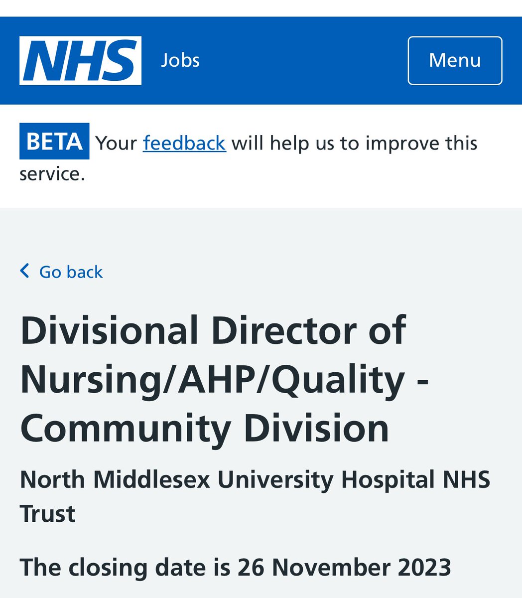 🚨#AHP senior job opportunity 📑Divisional Director of Nursing / AHP & Quality @NorthMidNHS 📑AfC 8d, F/T, Permanent, in community services ⏰Closing 26 November 👀Details 👉jobs.nhs.uk/candidate/joba… @WeAHPs