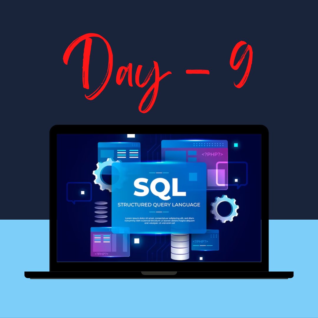 dataanalytics07's tweet image. Day-9

Get started with SQL today – it&apos;s easier than you think!

#SQL #database #data #programming #code #developer #webdev #datavisualization #datascience #bigdata #dataanalytics #businessintelligence #machinelearning #artificialintelligence #tech
#codinglife #learnprogramming