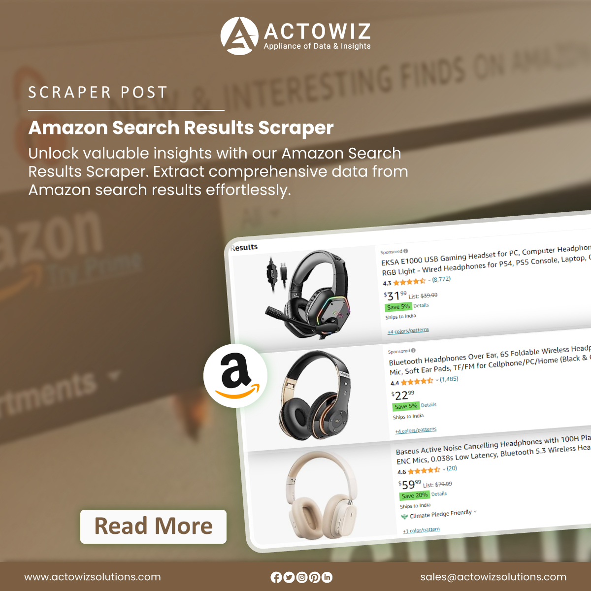 actowizsolution's tweet image. Unlock valuable insights with our #AmazonSearchResultsScraper. Extract comprehensive data from Amazon search results effortlessly.
actowizsolutions.com/amazon-search-…
#ExtractAmazonSearchResultsData #AmazonDataCollection #EcommerceDataScraping #actowizsolutions #usa #uk #uae