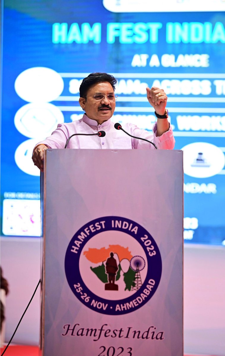 devusinh's tweet photo. Attended the inaugural ceremony of #HFI23, a national conference of Indian ham radio operators organised by GIAR, alongside esteemed dignitaries Shri @puri56sknanda ji and Shri E. Radhakrishna ji.

📍 @GujScienceCity, Ahmedabad
 (1/2) https://t.co/CK3eKaoLvZ