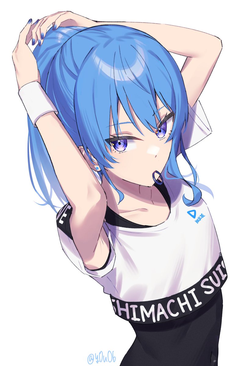 星街すいせい 「たまにはポニテかもしれない #ほしまちぎゃらりー #HoshimaticProj」|ゆうのイラスト