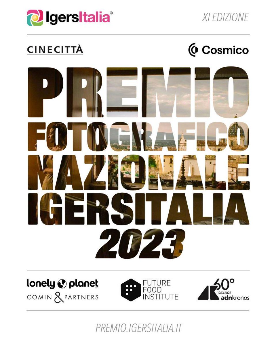 È aperta la call per il #PremioIgersItalia2023!
Chi sarà il miglior #igers dell’anno?
Leggi l’articolo e scopri come partecipare con i tuoi scatti:
igersitalia.it/premio-fotogra…
@igersitalia @cinecitta <a href="/lonelyplanet_it/">Lonely Planet Italia</a> <a href="/cominandpa/">Comin & Partners</a> @ffoodinstitute @adnkronos
#IgersItalia