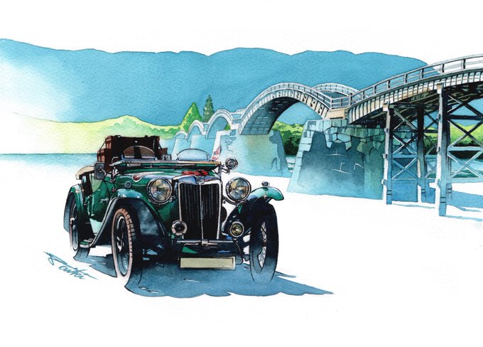 【works】  La Festa della Automobille Classicaさん()のメインビジュアルとしてMG / TCを描かせて頂きました