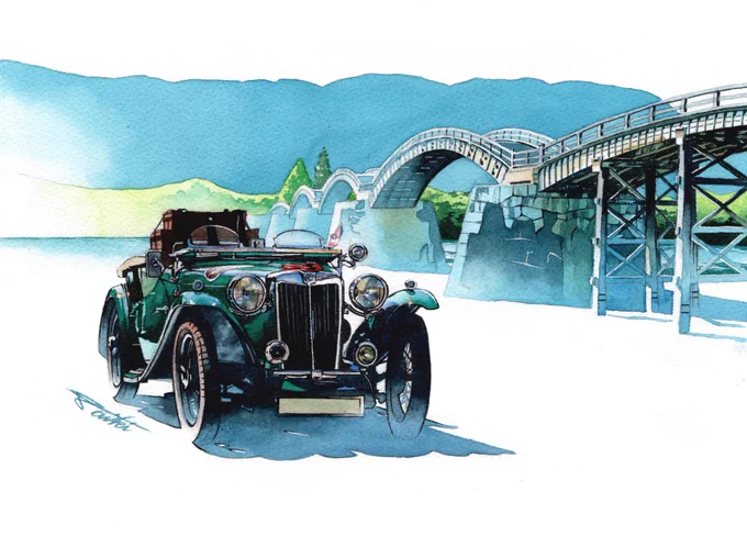 【works】  La Festa della Automobille Classicaさん()のメインビジュアルとしてMG / TCを描かせて頂きました