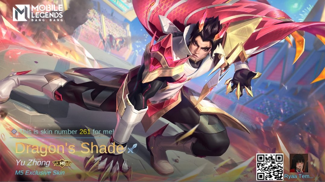 rennpendragon_'s tweet photo. I just obtained a new skin Dragon's Shade in Mobile Legends: Bang Bang! Let's face off against the world's best MOBA players together! 
https://t.co/zZ5K9OBTWw https://t.co/jQ6m507IQ8