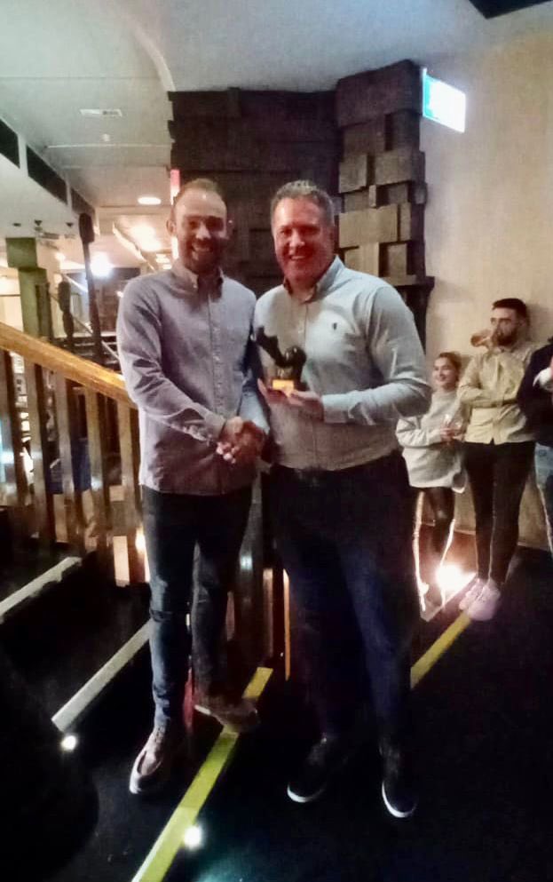 NaasGAA's tweet photo. Our senior football men’s third team has their season end night out last night at The Osprey Hotel.
 
Team Captain Paddy Dooley, presenting Liam McNeela with his Players Player of the Year Award.

Coach Martin Sweeney, presenting the Player of the Year Award to Sean Woods https://t.co/5d8zjHSKmQ