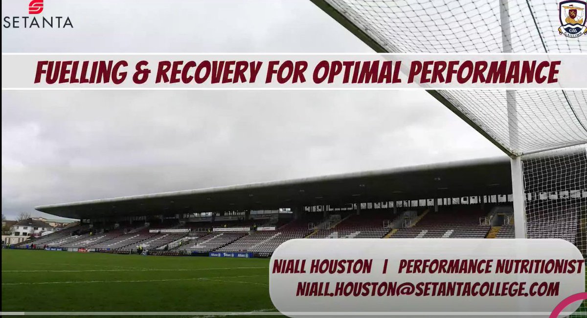CoachingGalway's tweet photo. Thanks to @NiallHouston Performance Nutritionist with @SetantaCollege who delivered an excellent presentation on 'Fuelling and Recovery for Optimal Performance' last evening to our @Galway_GAA Academy players. 🏑🏐 https://t.co/3notcLzvJM