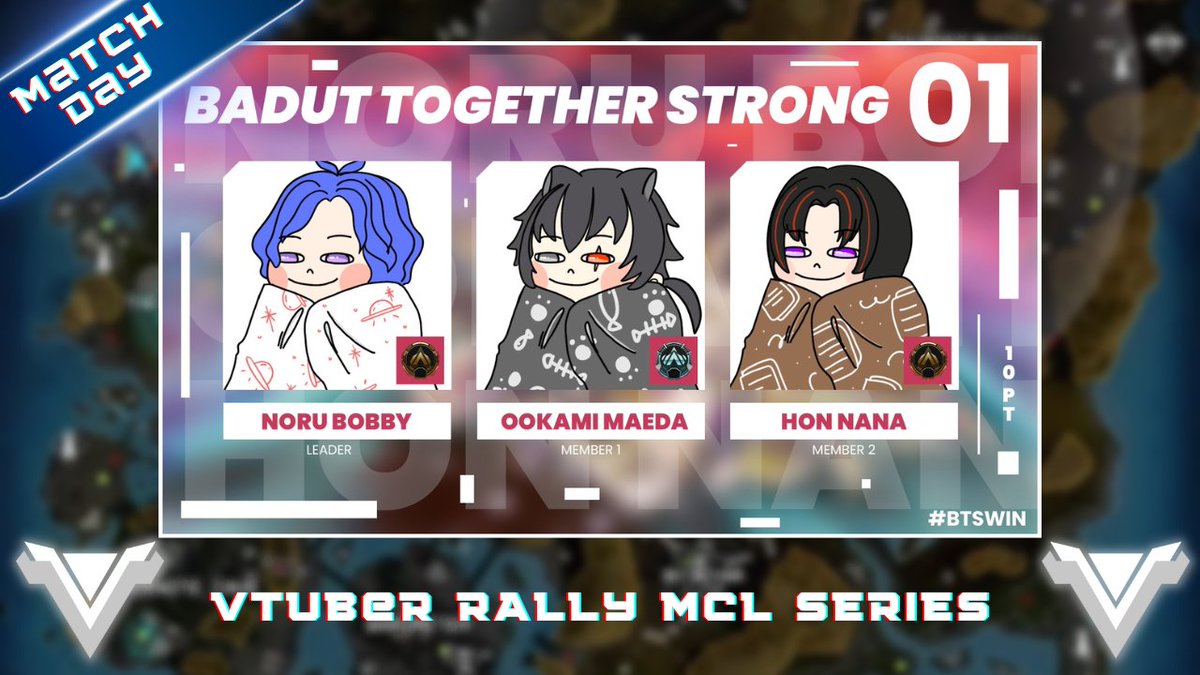 kaihikaruvt's tweet photo. Vtuber Rally MCL Series
w/ Team Badut Together Strong aka. BTS

Start at 19:00 PM WIB (+7 GMT)
https://t.co/5XyJZMaBYa

#BTSWIN #VrallyMCL #VtuberID https://t.co/042XOq9NEm