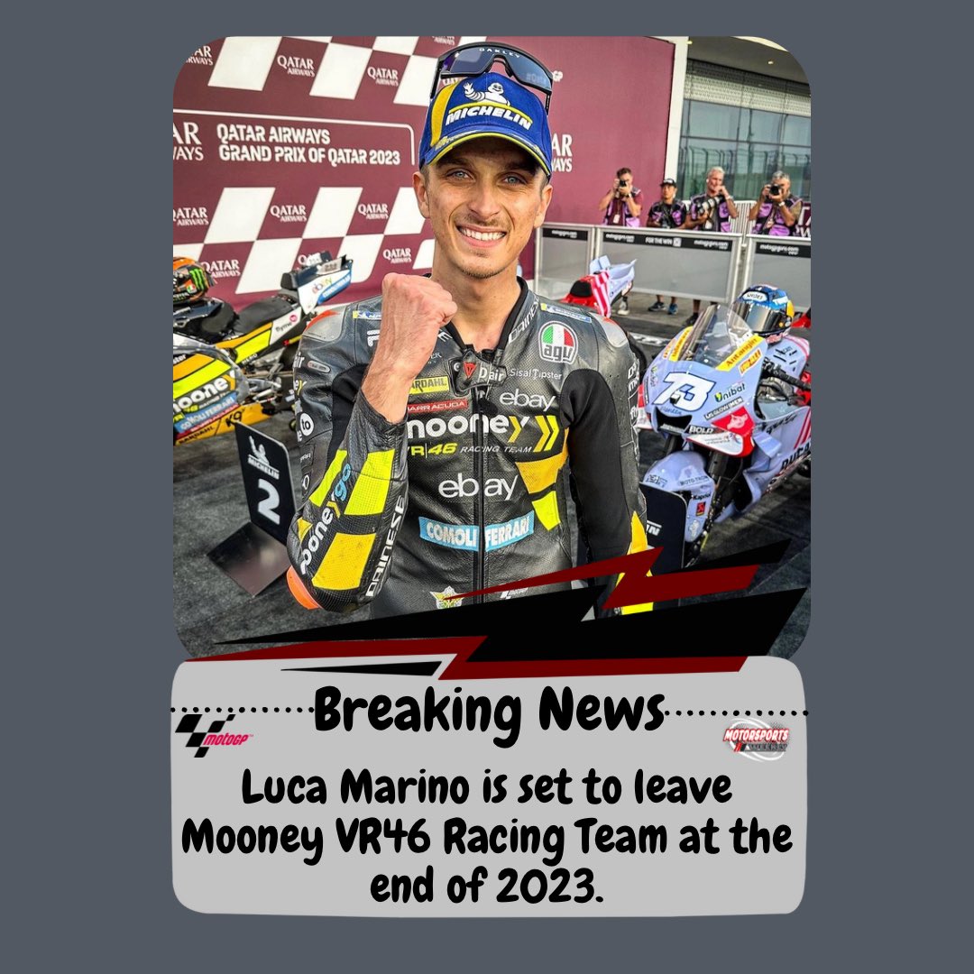 🚨 BREAKING NEWS 🚨
Luca Marini set for an early exit from Mooney VR46 Racing Team at the end of 2023.
@MotoGP #MotoGP #MooneyVR46RacingTeam