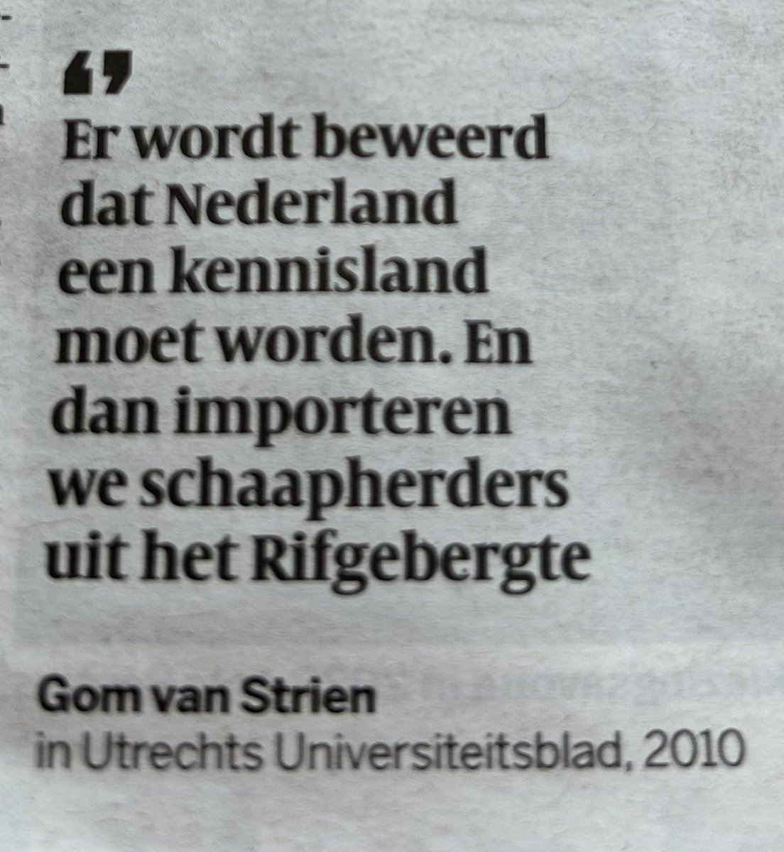 Onze ‘erudiete’ verkenner van de #PVV #formatie