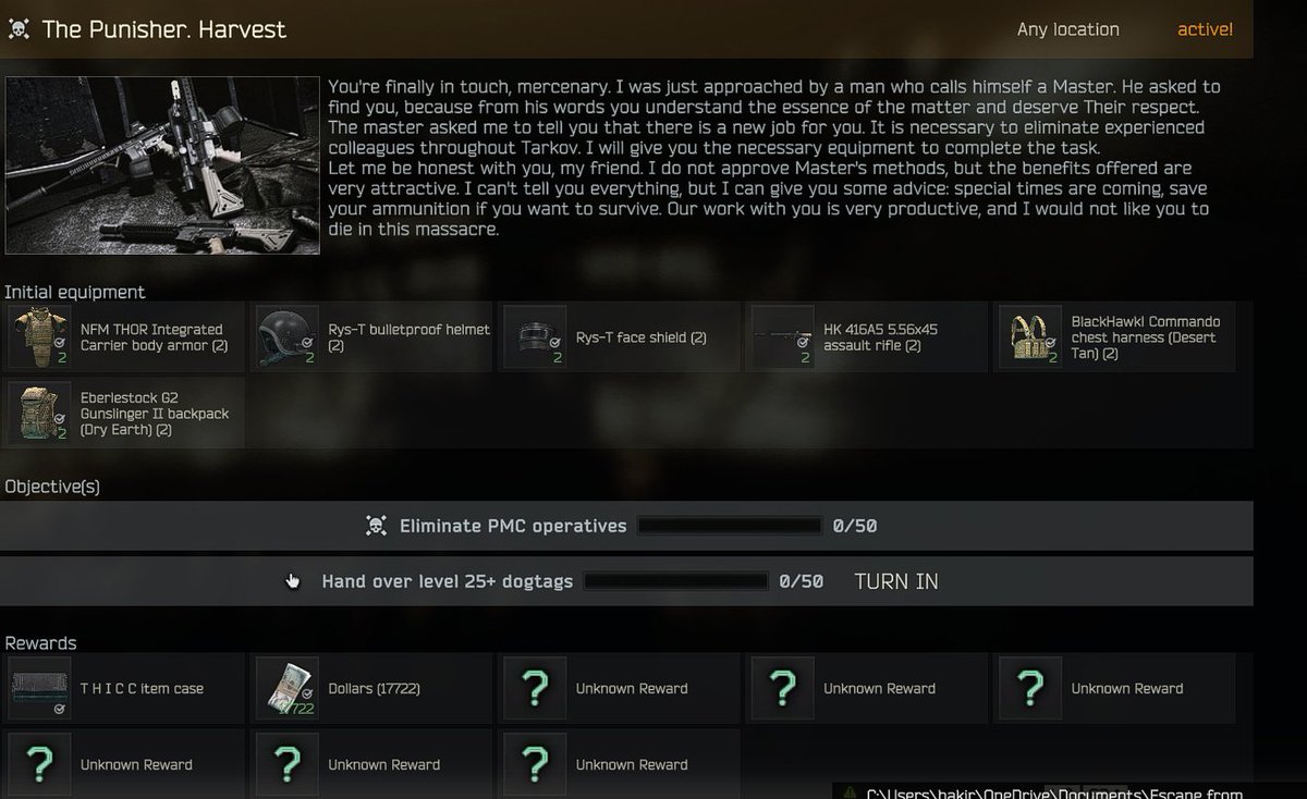 New quest for #EscapefromTarkov event