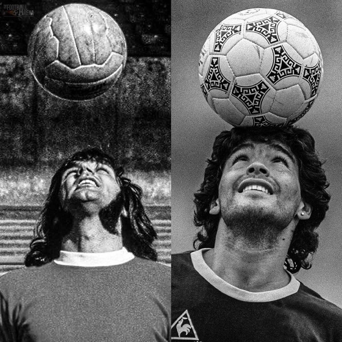 🙏❤️ Remembering two legends of the sport today... 

George Best passed away 18 years ago today. 

Diego Maradona passed away 3 years ago today.