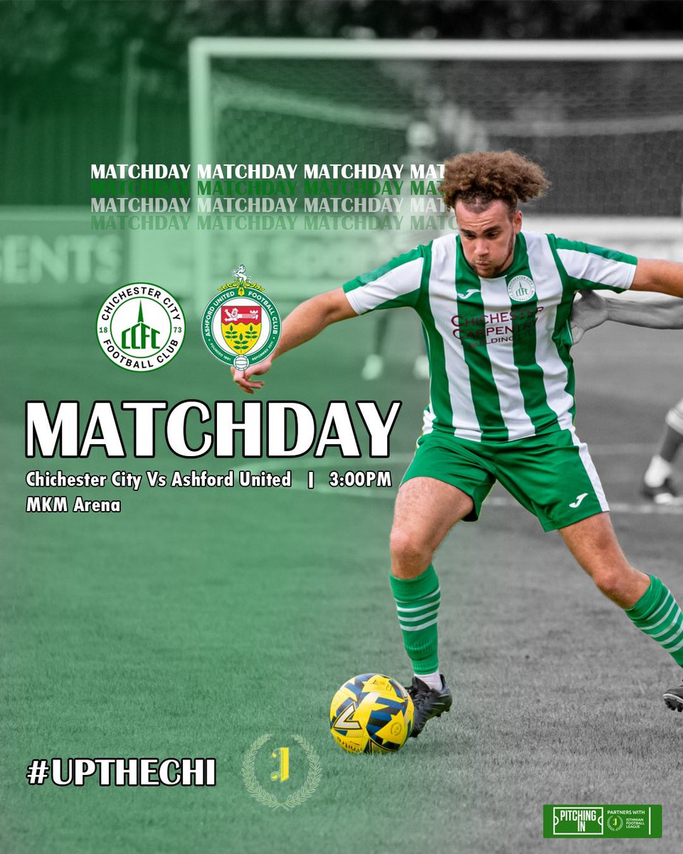 ChiCityFC's tweet image. ⚽️💚 MATCHDAY 🤍⚽️

It’s a big one. Let’s get behind the lads this afternoon!

⚔️@AshfordUnitedFC 
🏟️ MKM Arena (PO21 2TY)
🕗 3:00PM
📋 @IsthmianLeague 
🎟 Adults £10, Concessions £6, Students/16-18s £3, Under-16s £1
#️⃣ #UPTHECHI 🟢⚪️
