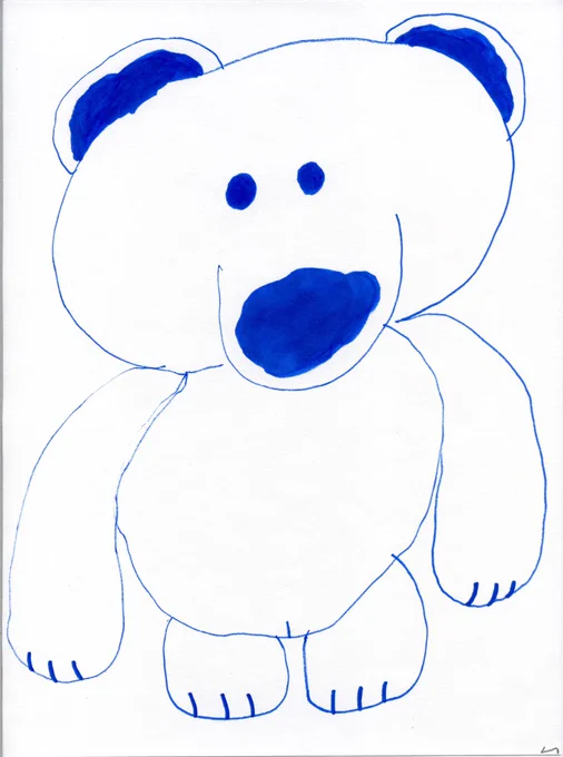 いい線で描けたくま 