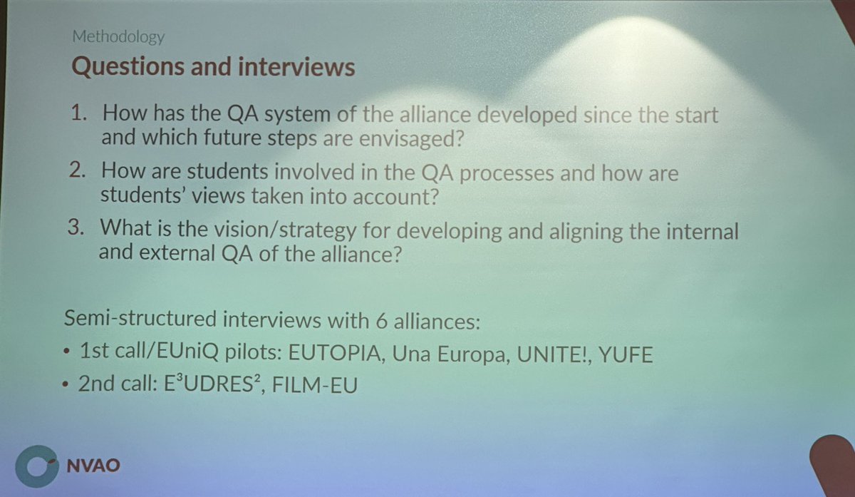 AAerden's tweet photo. Asking the right questions about QA for European Universities Alliances at @EQAF by @frederiks_mark @NVAO https://t.co/jCSVWd08oT