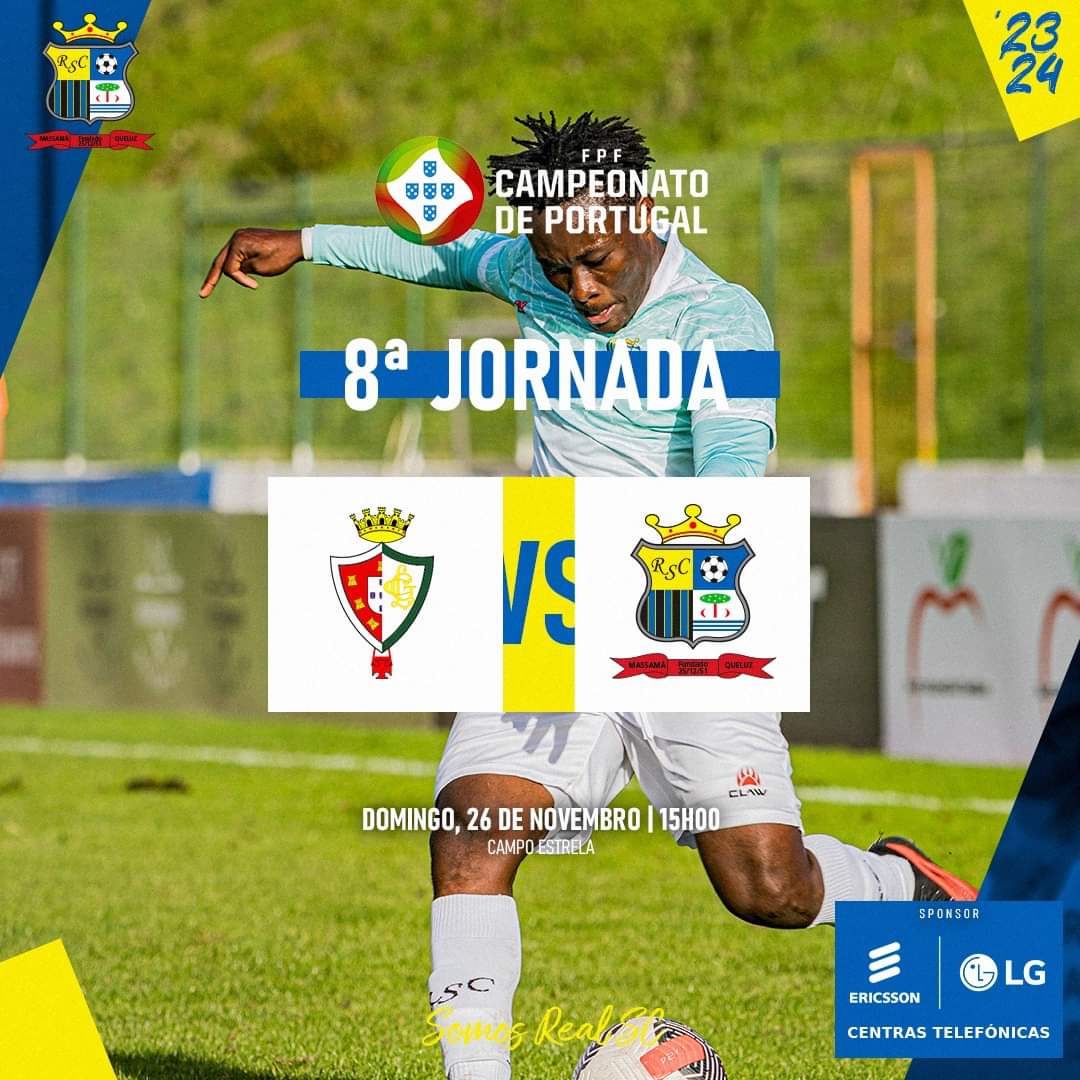 RealSportClube3's tweet photo. Vamos, Real SC! 🏆⚽
🆚 Lusit. Évora
🏟️ Campo Estrela
📆 26/11
⏰ 15h00
#RealSC #SomosReal #Futebol #CampeonatoPortugal https://t.co/KDHuCtapNf