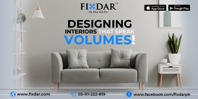 FixDar's tweet photo. Create a stunning interior that reflects your style! Our interior design experts will make your dream space a reality. ✨🏠
Download FixDar App now and avail of over 30 Home Maintenance Services.

 #InteriorDesign #HomeDecor #DesignInspiration  #KarachiServices #DreamSpace https://t.co/QJFW0m21Xx