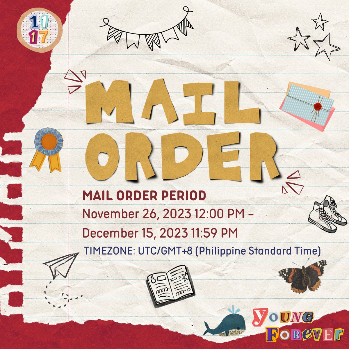 To our Team Bahay, here's your chance to take home our event kits and gacha items! 🤩

#YoungForeverKuroo MAIL ORDER will open tomorrow, November 26 at 12:00 noon (🇵🇭 time)! It will be open for a limited time only so set your alarms and get ready! 😎