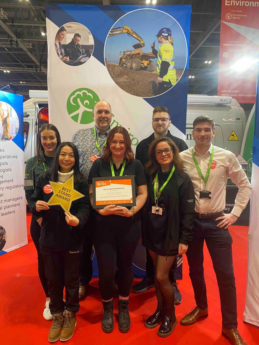 EnvAgencyJobs's tweet photo. So glad to say we won the best stand award #SkillsLondon2023 #AFutureThatWorks https://t.co/fueGUoexkX