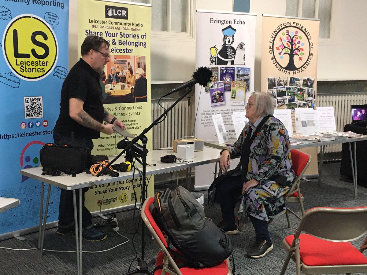 The team from @Evington_Echo & @LeicStories are part of todays #SaturdayHeritageFairs open to 3pm at Leicester Adult Education pop in and say hello! @DocMediaCentre @conflictreportr @LeicAdultEd #Heritage