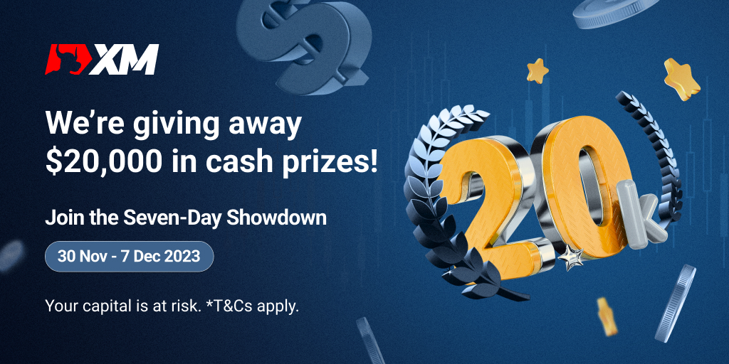 XM_COM's tweet photo. 📢 Calling all traders
🏆 Win your share of $20,000 this week
🏅 Join in anytime between Nov 30 – Dec 7 2023
😎 No entry fee, and no experience required
Join now ➡️ https://t.co/zkti3j12nm
#XM #XMCompetition #TradingCompetitions #TradingChallenge #20KPrizePool https://t.co/XVoyexK7oK