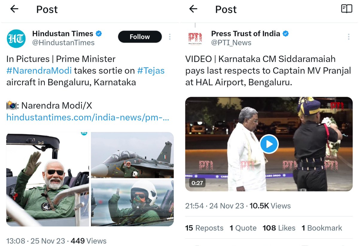 kalakaryash07's tweet image. The difference between a 

1) clown.              2)  people&apos;s leader

#Tejas #ModiDisasterForIndia #MVpranjal