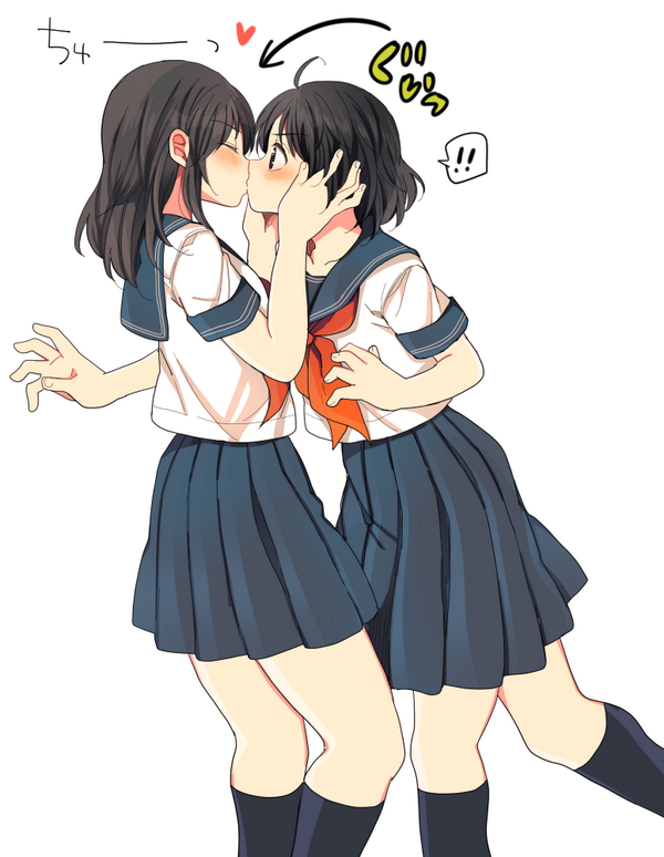 「引き寄せ百合ちゅー。」|はちこのイラスト