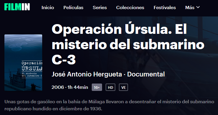juanfga's tweet image. Esto de @agustinrivera hoy en @elconfidencial es una pena que sea para suscriptores. Pero nos da una buena noticia: se puede ver el documental en @Filmin.
 
@AntCheca lo descubrió y @Hergueta_JoseA hizo la película.

Submarino C3, objetivo nazi.  elconfidencial.com/espana/andaluc…