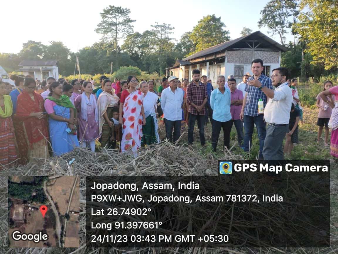 BVFCL engages with Jopadong village, Baksa, Assam, as part of the Vikshit Bharat Sankalp Yatra, enlightening locals on the advantages of biofertilizers during a striking drone demonstration of nano urea sprinkling. #VBSY