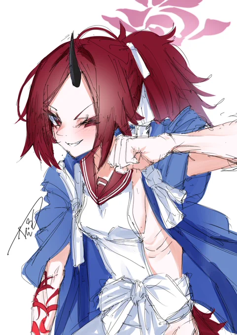#100日チャレンジ  85日目不破レンゲ #ブルアカ 欲しい…けど石ない… 