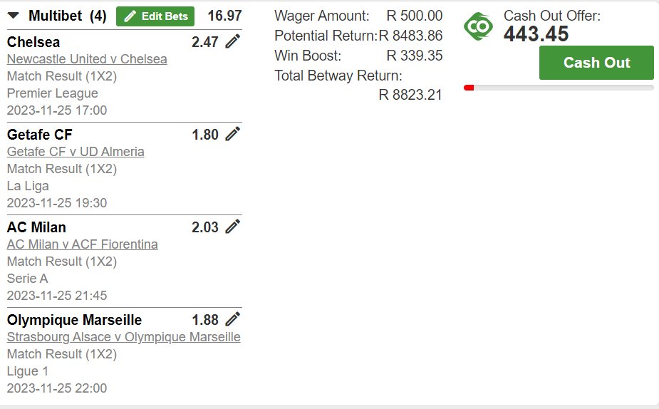 BackUp slip... 97% win chance
Booking code X5FAAAB4C

Slip Nickname: Skomota... Sxitaa wena