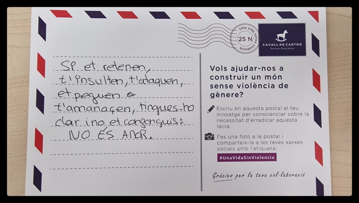 No más silencios, no más miedos, no más dolor. Hoy Dia Internacional para la eliminación de la violencia contra las mujeres pedimos #UnaVidaSinViolencia #25N