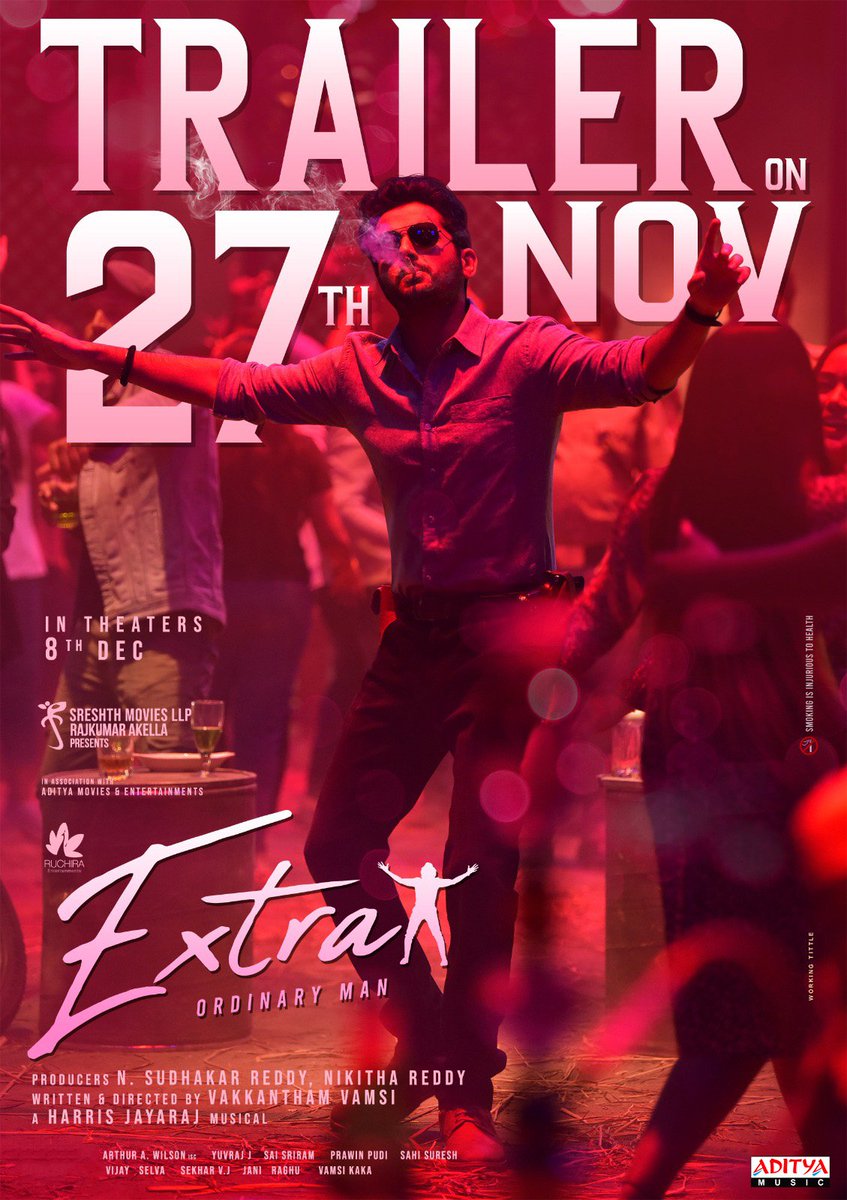 Dance into the excitement with the #ExtraOrdinary Entertainment blast! 🕺🥳

#ExtraTrailer Out On November 27th ❤️‍🔥

#ExtraOrdinaryMan
#ExtraOrdinaryManOnDec8th

@actor_nithiin @ActorRajasekhar @sreeleela14 @vamsivakkantham @Jharrisjayaraj #SudhakarReddy #NikhithaReddy…