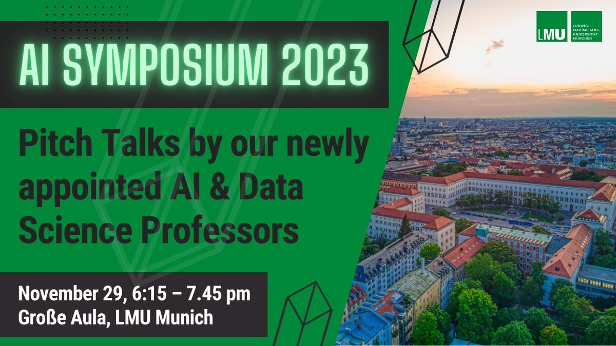 Want to hang out with a bunch of nice ppl that are looking for new friends as they start their next career phase @LMU_Muenchen ... come join us. you can sign up here ai-news.lmu.de/symposium2023/